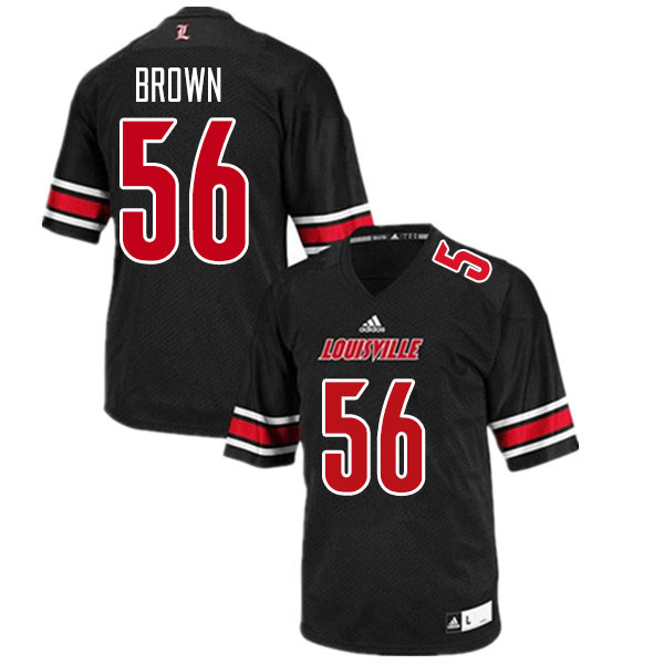 Men #56 Renato Brown Louisville Cardinals College Football Jerseys Sale-Black